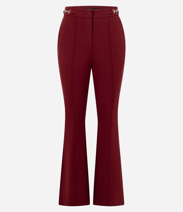 Pantalón Flare con Adorno Metálico en la Cintura 5