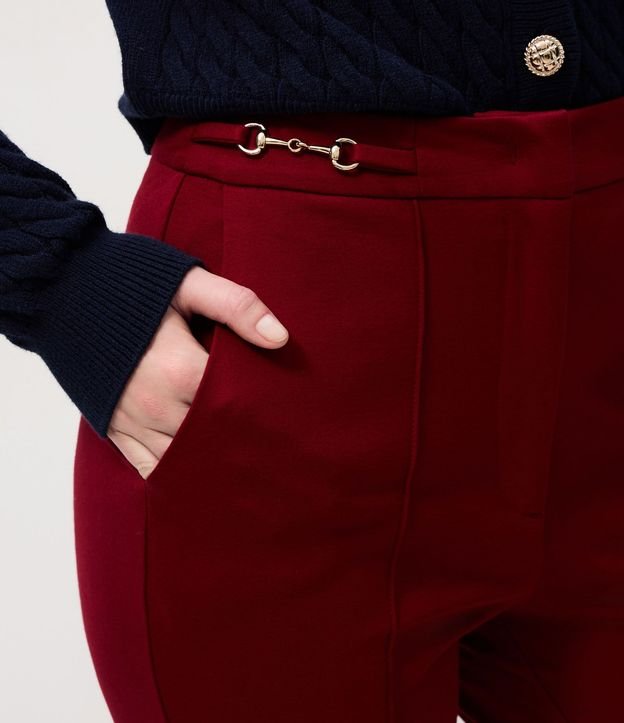 Pantalón Flare con Adorno Metálico en la Cintura 4