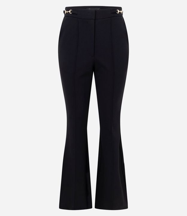 Pantalón Flare con Adorno Metálico en la Cintura 5