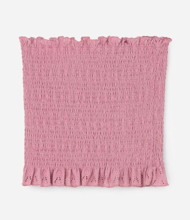 Blusa Infantil Cropped Texturizada con Volado – Talle 5 a 14 años 3