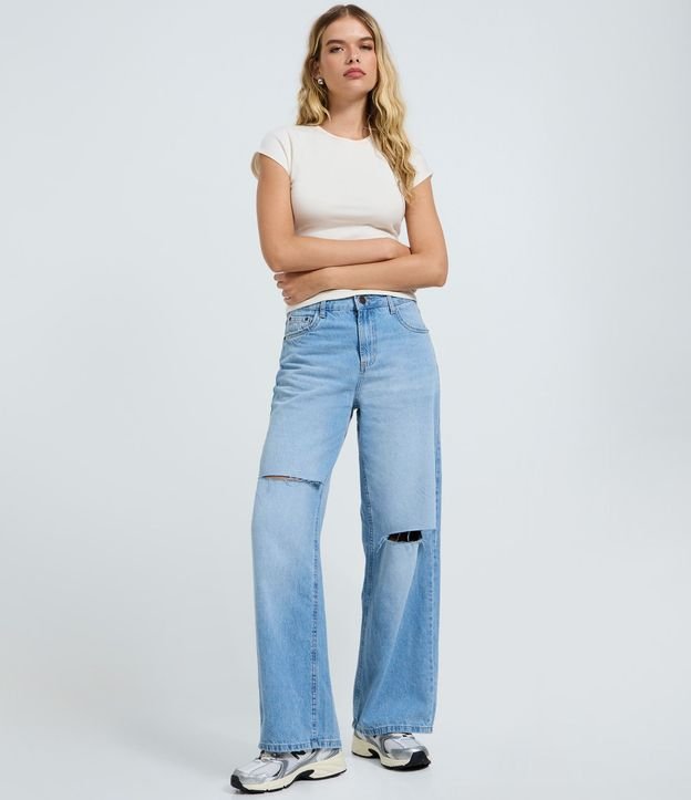 Blusa Básica en Rib con Hombro Caído 2