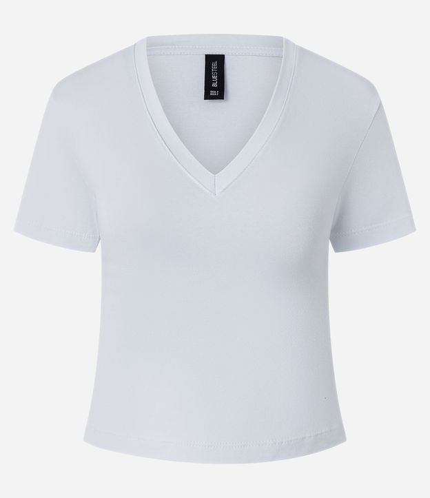 Blusa Regular en Cotton con Escote V