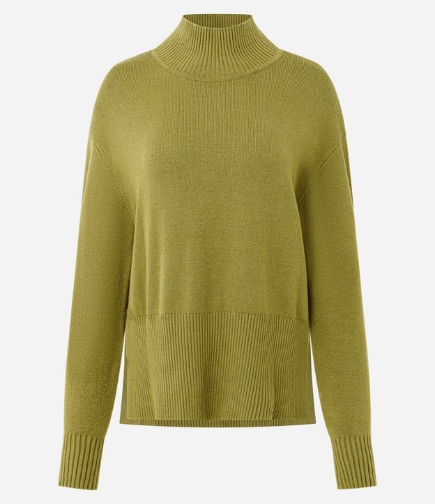 Blusa Alargada en Punto con Cuello Alto 5