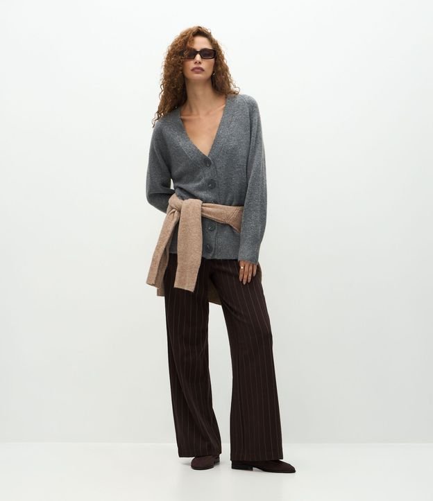 Cardigan en Punto con Botones Grandes 2