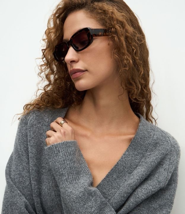 Cardigan en Punto con Botones Grandes 4