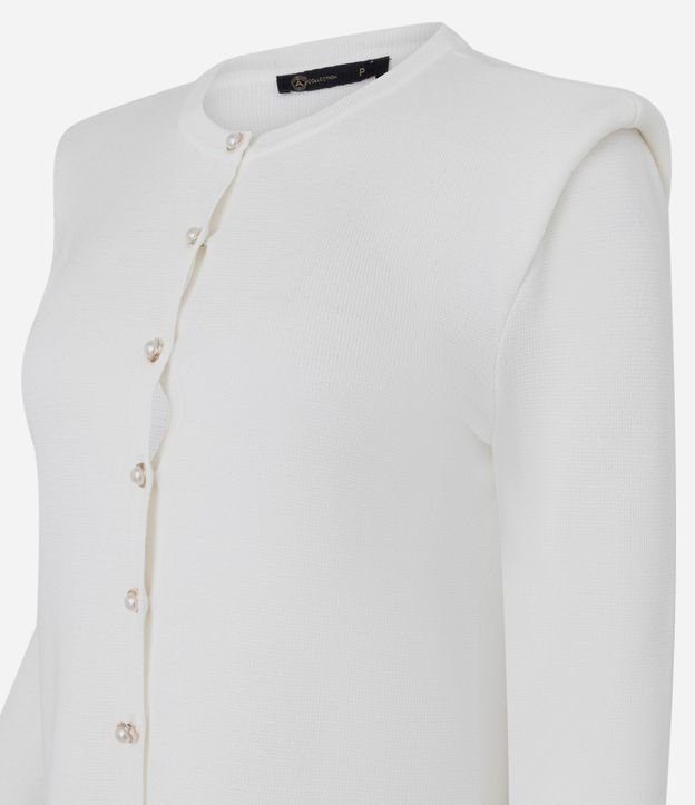 Cardigan Regular en Punto con Hombreras 6