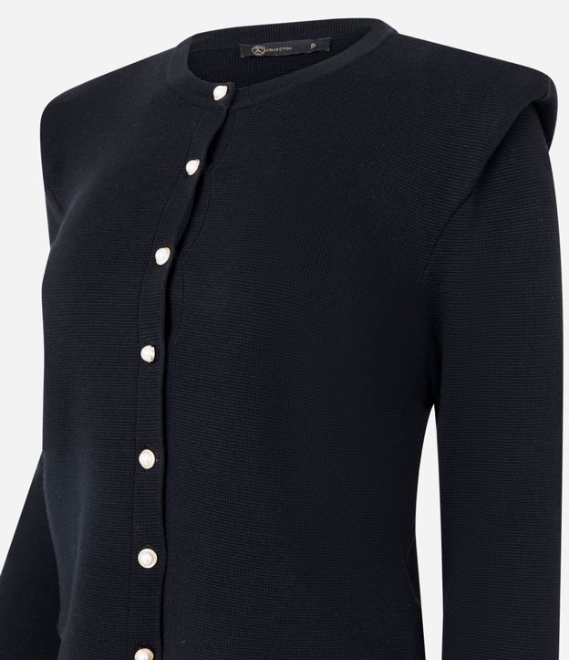 Cardigan Regular en Punto con Hombreras 6
