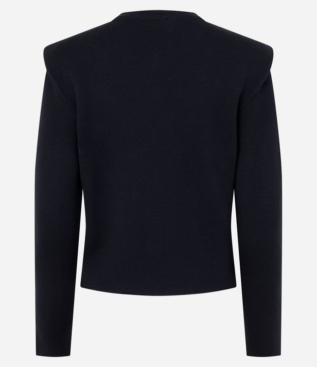 Cardigan Regular en Punto con Hombreras 7