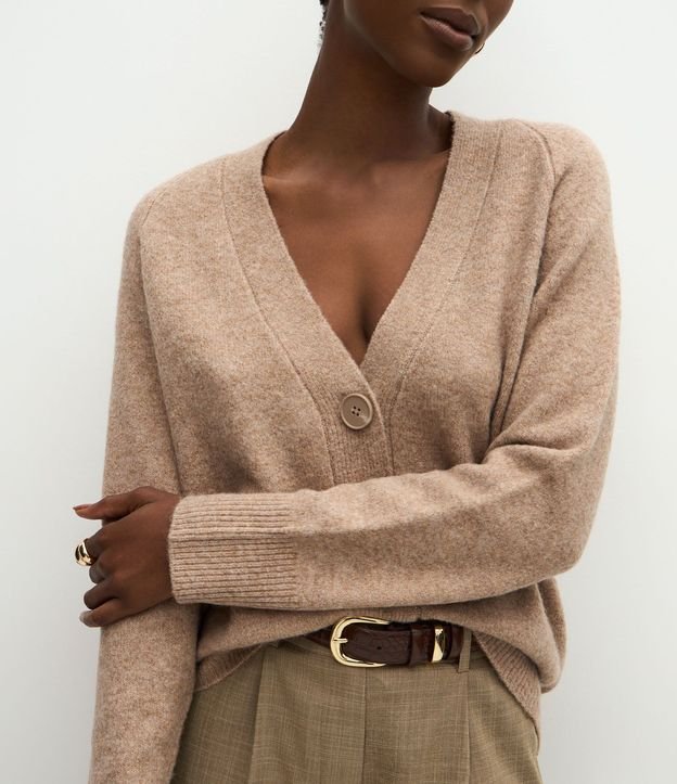 Cardigan en Punto con Botones Grandes 3