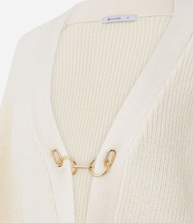 Cardigan Oversize Estructurado en Tricot con Hebillas 7