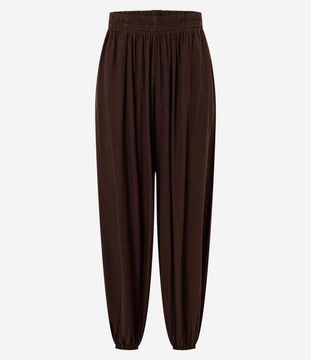 Pantalón Boho Balloon en Viscosa con Cintura Elástica y Bajo 5