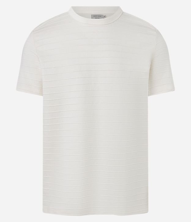 Remera Regular en Algodón Trabajado en Relieve