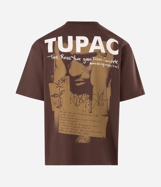 Remera Boxy en Algodón con Estampado Tupac The Rose 6