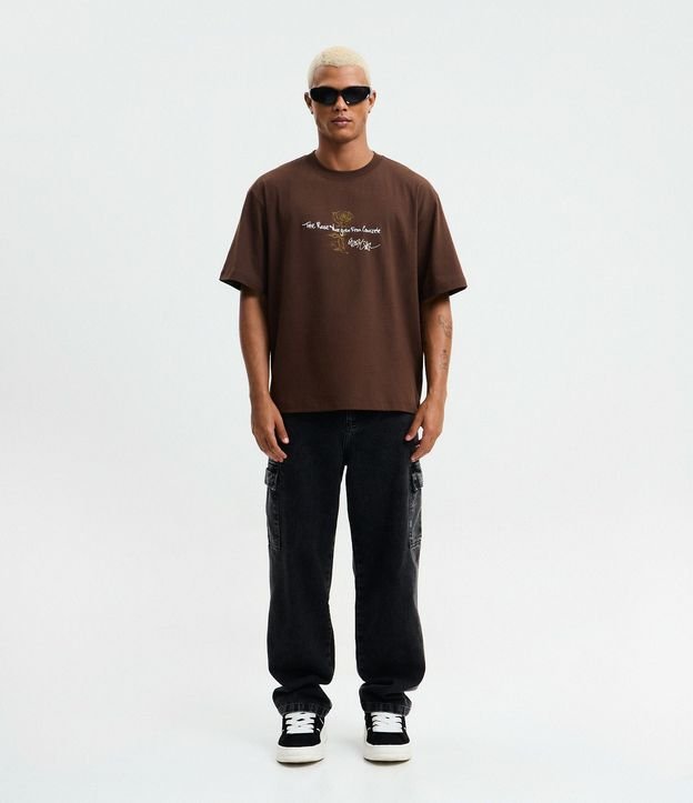 Remera Boxy en Algodón con Estampado Tupac The Rose 4