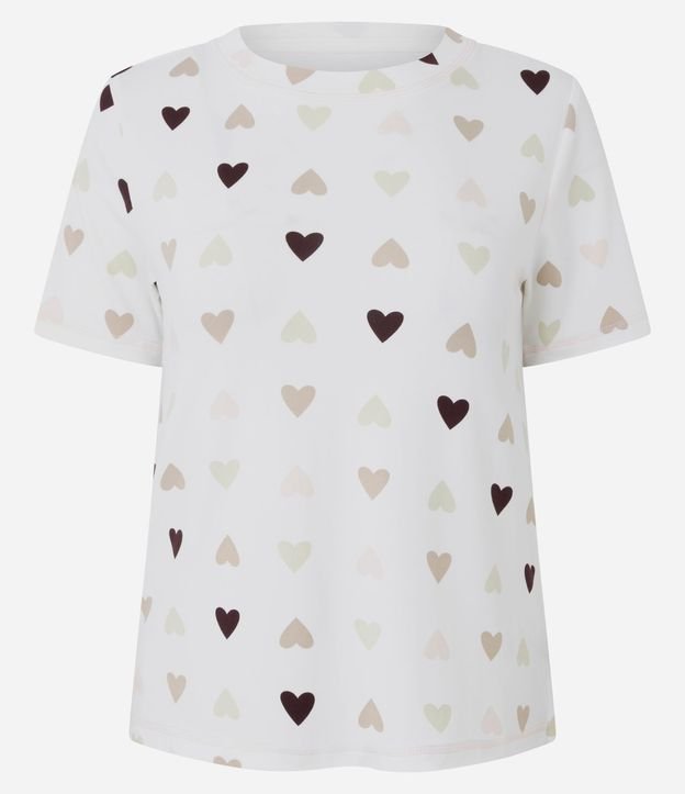 Blusa de Pijama en Peach Touch con Estampa de Corazón 5