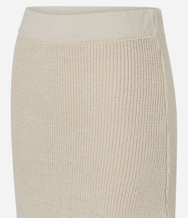 Falda Recta en Tricot Pesado con Abertura Trasera 4
