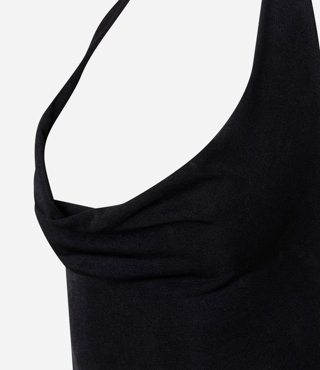 Vestido Corto en Rib con Frente Única y Fruncido 6