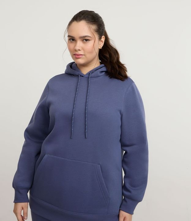 Saco Cerrado Deportivo en Algodón con Felpa y Capucha Curve & Plus Size 2