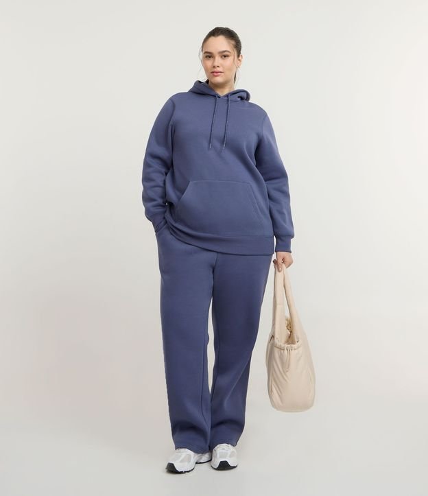 Pantalón Deportiva en Algodón con Felpa Curve & Plus Size