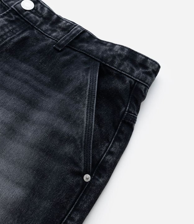 Bermuda Baggy Relaxed en Jeans con Apliques de Estrellas Desfiadas 7