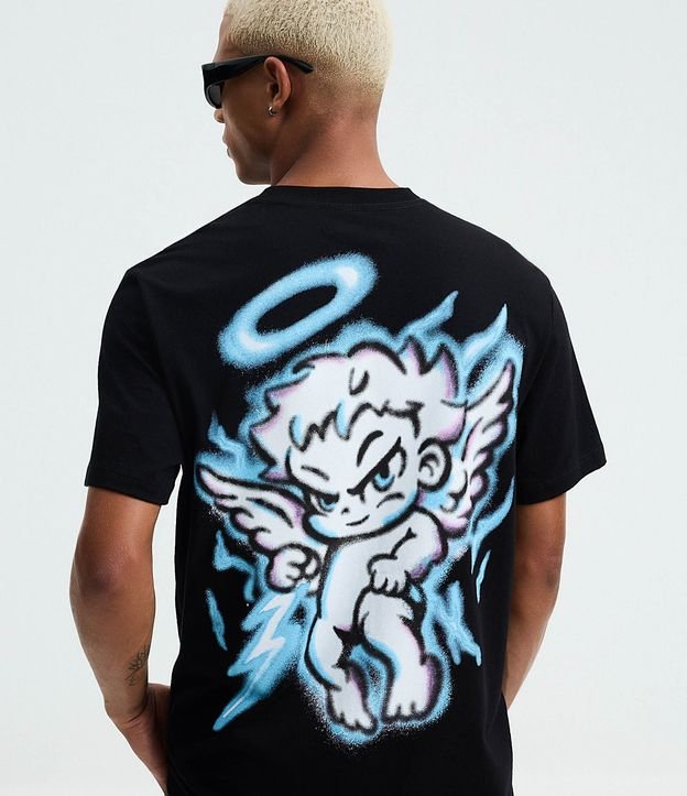 Remera Comfort en Algodón con Estampa del Angel Divine Spark
