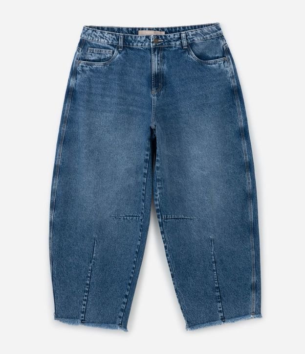 Pantalón de Jean Barrel con Terminación Deshilachada Curve & Plus Size 6