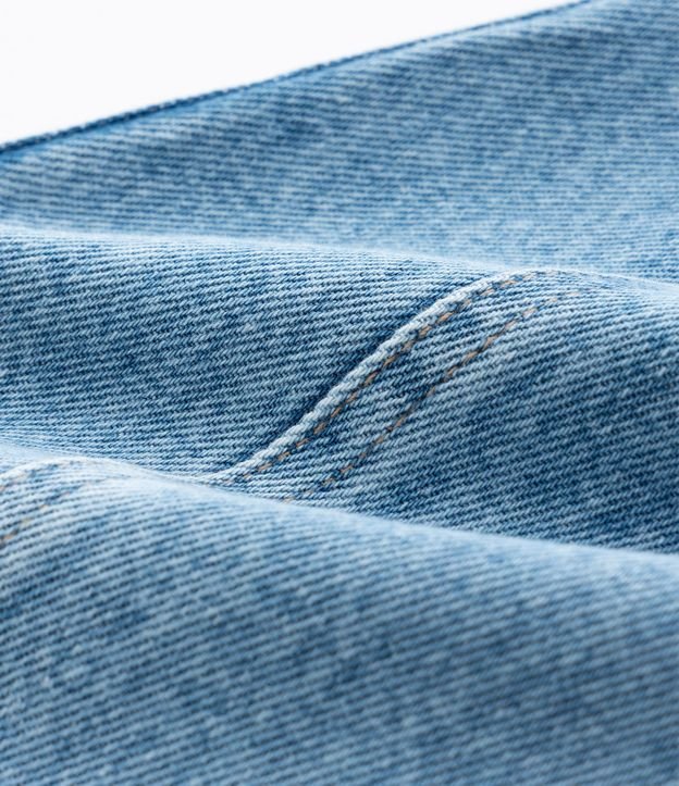 Pantalón Barrel en Jeans con Recortes y Pences 7