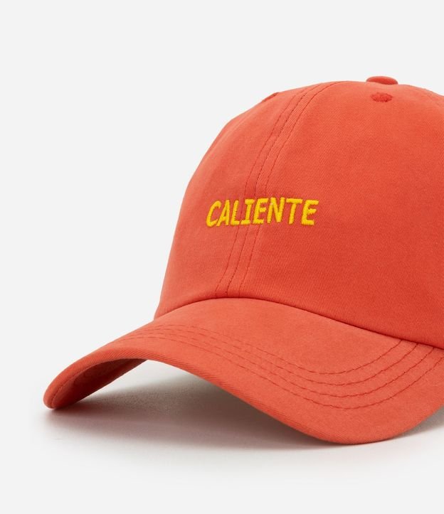 Gorra en Sarga con Aba Curva y Bordado Lettering "Caliente" 5