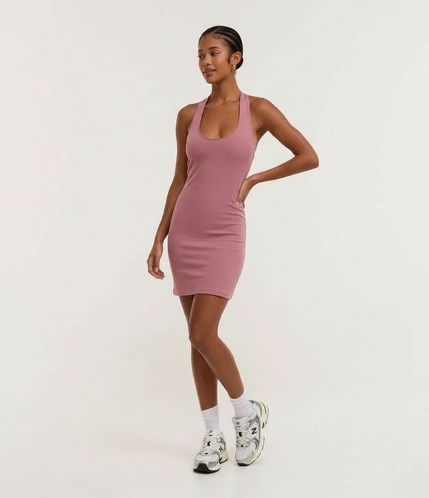Vestido Corto en Algodón en Frente Unica 8