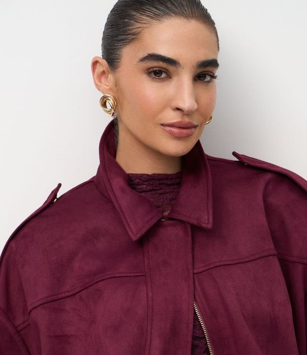 Campera Bomber Gamuza con Cuello Clásica 3