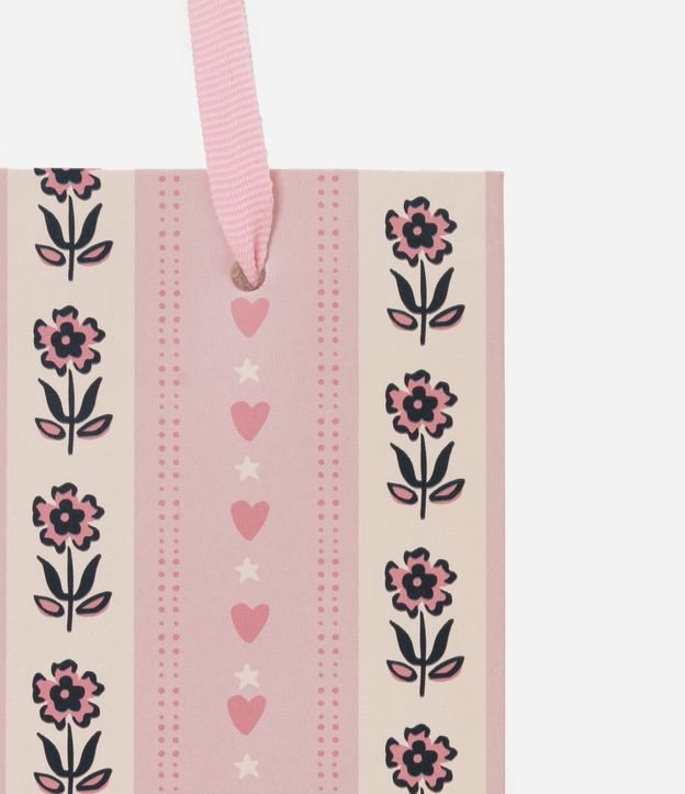 Bolsa de Regalo Pequeña con Estampa de Rosas y Corazones 2