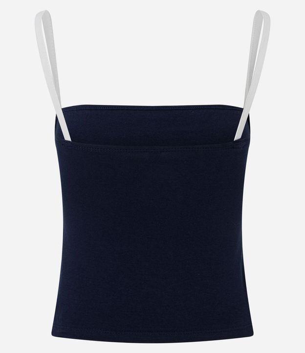 Blusa en Cotton con Detalle Contrastante 5