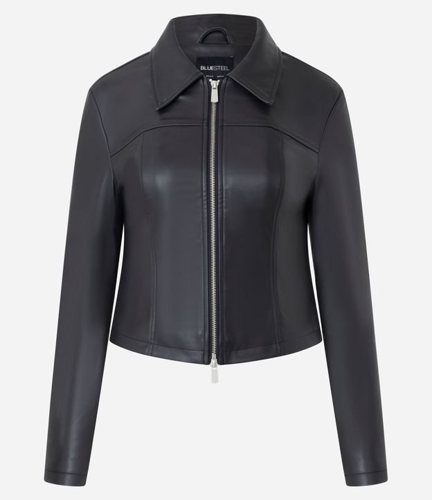 Campera corta en PU con Cremallera Doble Carrito 5