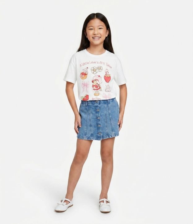 Remera Infantil con Estampado Frutilla Ícones – Talle 7 a 15/16 años