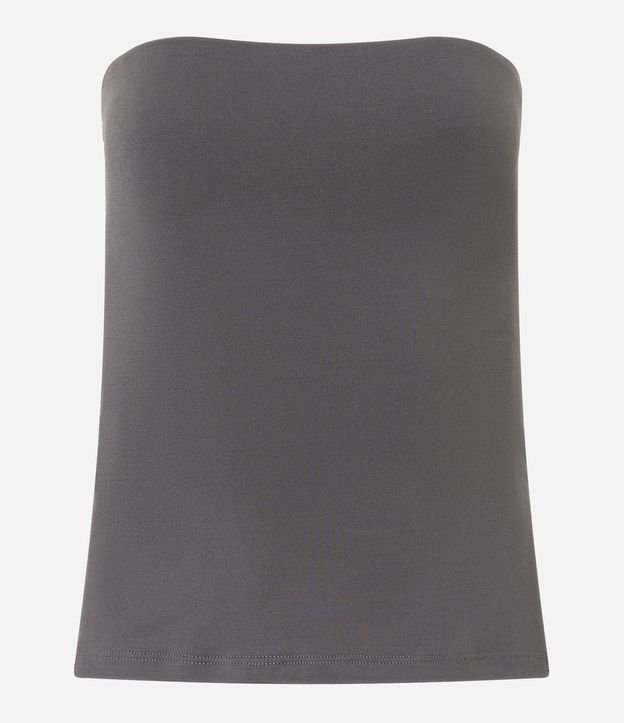 Blusa en Microfibra Sin Breteles con Fenda Lateral 5