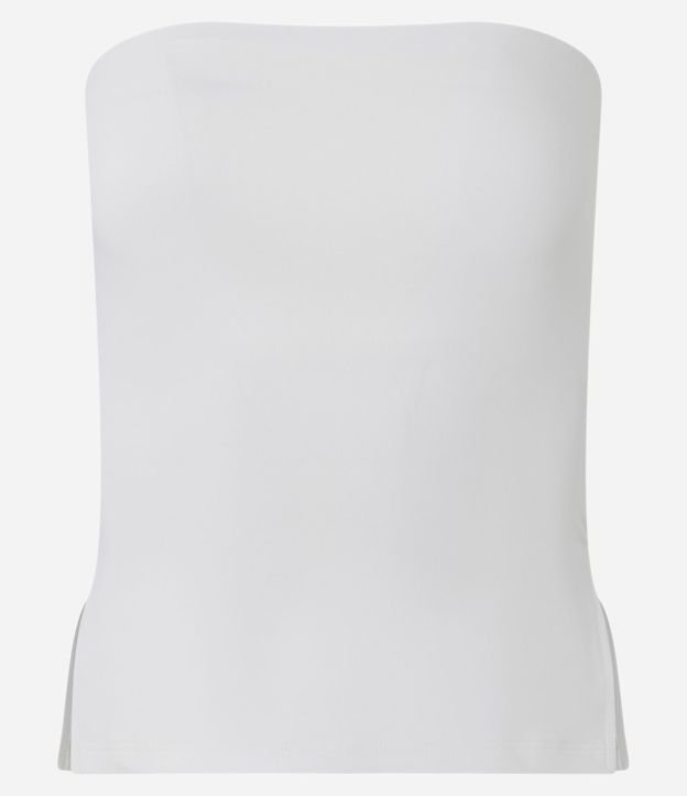 Blusa en Microfibra Sin Breteles con Fenda Lateral 9