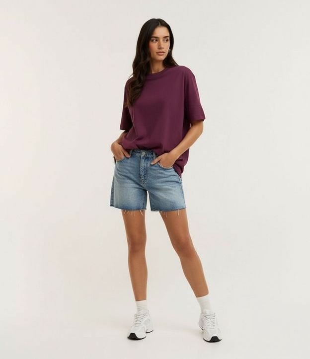 Remera Oversized en Algodón con Manga Corta 4
