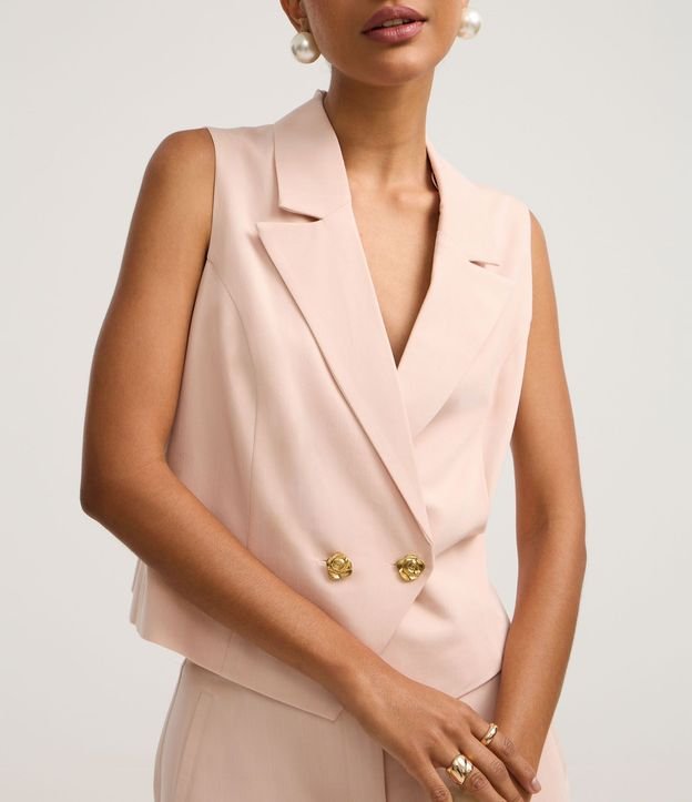 Chaleco Sastre con Cuello Blazer  com Rayas de Cera 5