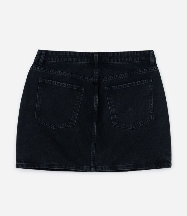 Pollera Corta en Jeans con Bolsillos Cargo Delanteros Curve & Plus Size 7
