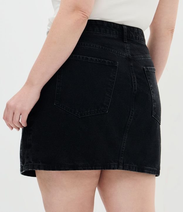 Pollera Corta en Jeans con Bolsillos Cargo Delanteros Curve & Plus Size 5