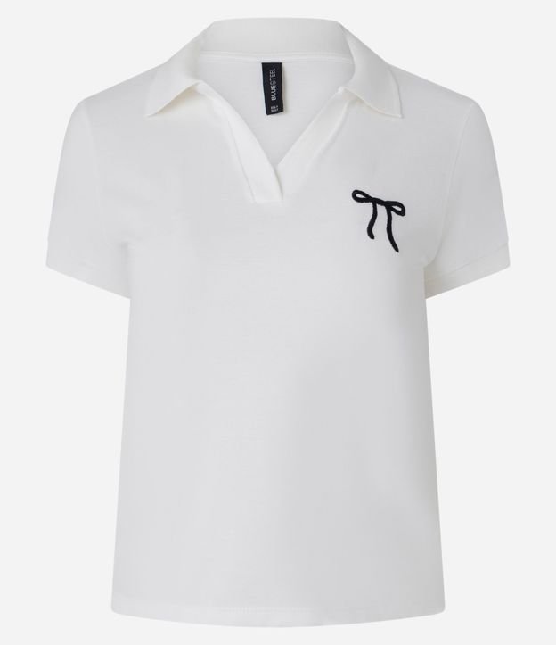 Blusa Polo en Piquet con Bordado de Lazo 4