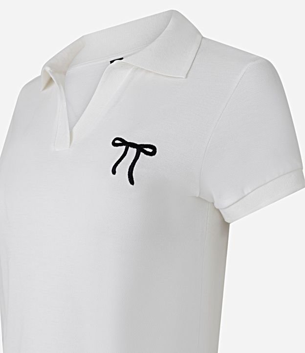 Blusa Polo en Piquet con Bordado de Lazo 5