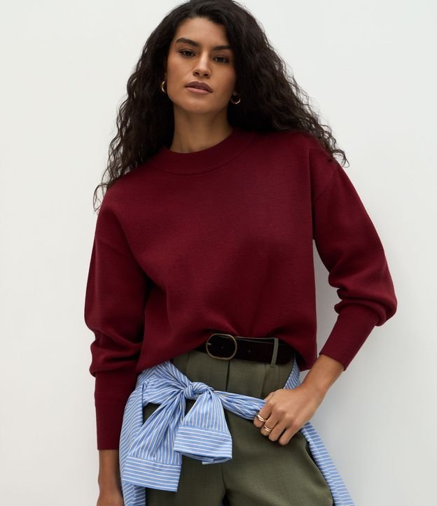 Buzo Suéter en Tricot con Puño Ajustado 1
