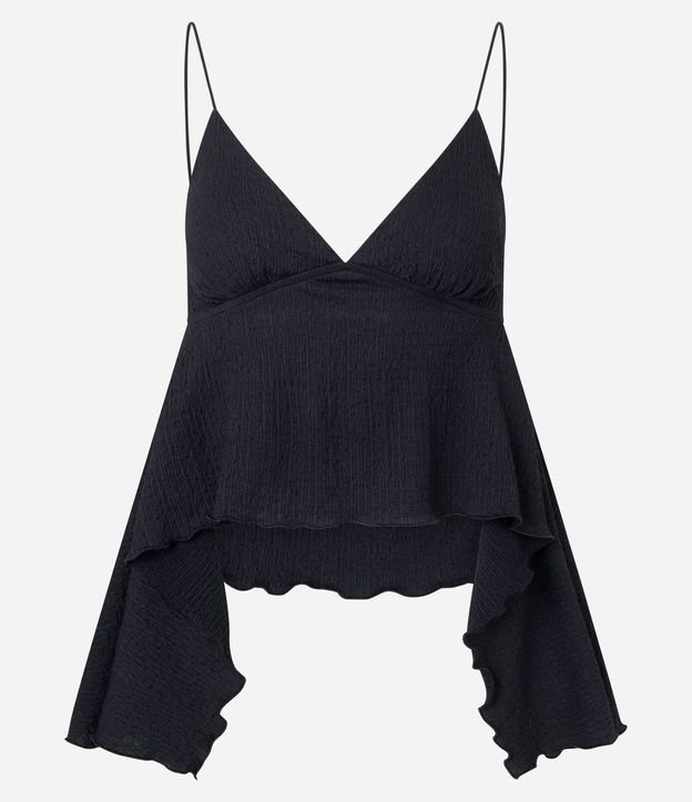 Blusa Corta Texturizada con Breteles Finos y Consejos
