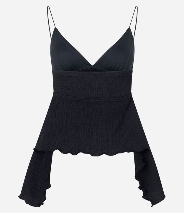Blusa Corta Texturizada con Breteles Finos y Consejos 3