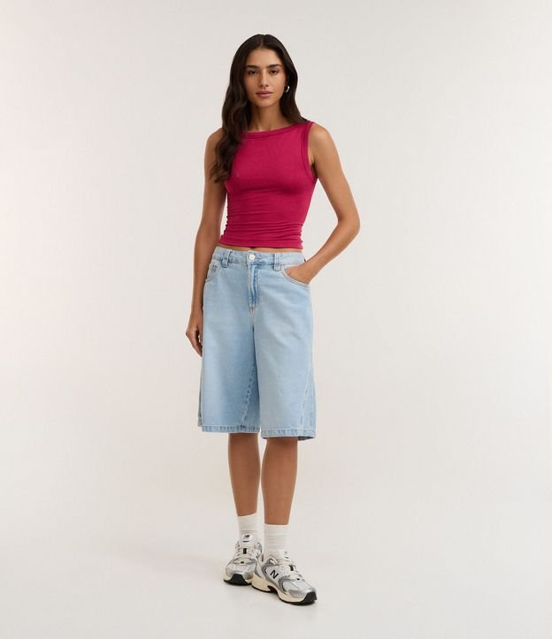 Blusa sin Manga con Escote Canoa 2