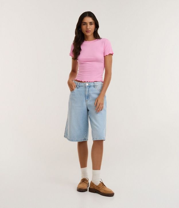 Blusa Manga Corta con Cuello Redondo 4