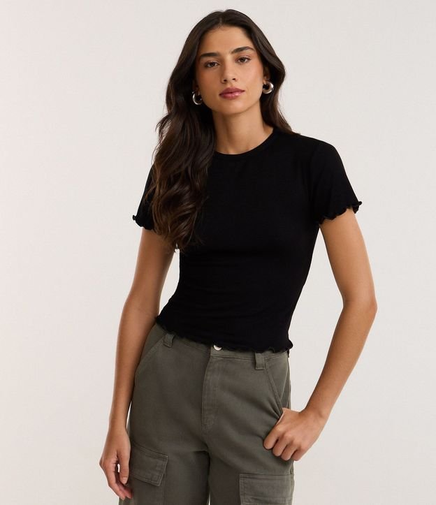 Blusa Manga Corta con Cuello Redondo 1