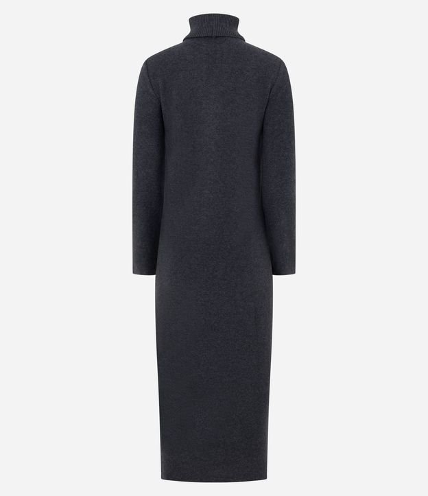 Vestido Long Midi con Cuello Alto y Mangas Largas 8