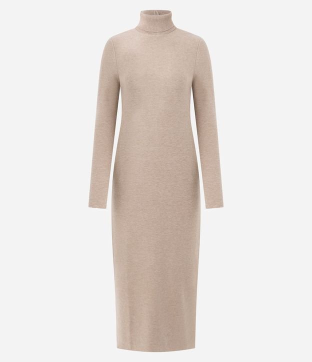 Vestido Long Midi con Cuello Alto y Mangas Largas 5